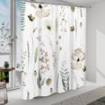 thumbnail image 2 of Shower Curtain Watercolor Flower Shower Curtain Sets - Spring Beige Floral Shower Curtains for Bathroom Washable，Minimalist Modern Fabric Cloth with Hooks Washable，72 x 72, 2 of 6