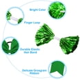 thumbnail image 4 of Uxcell Cheerleading Pom Poms, with Baton Handle and 2Pcs Green Large Cheerleader Hair Bow, Green 2 Pack, 4 of 7