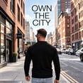 thumbnail image 2 of Smawell Men's Long Sleeve Polo Shirt, Black Knit Polo Sweater, Soft Knit with Classic Collar, Button Placket & Ribbed Cuffs for Work Office Casual Wear, 2 of 7