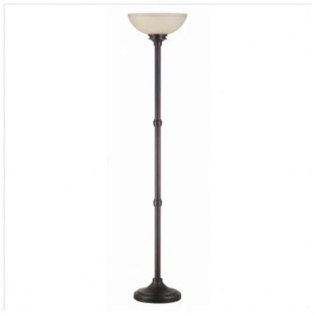 Copper Bronze Torchiere Floor Lamp With