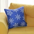 thumbnail image 2 of Decorative Christmas Snowflakes Single Throw Pillow Cover Square Red, 2 of 5