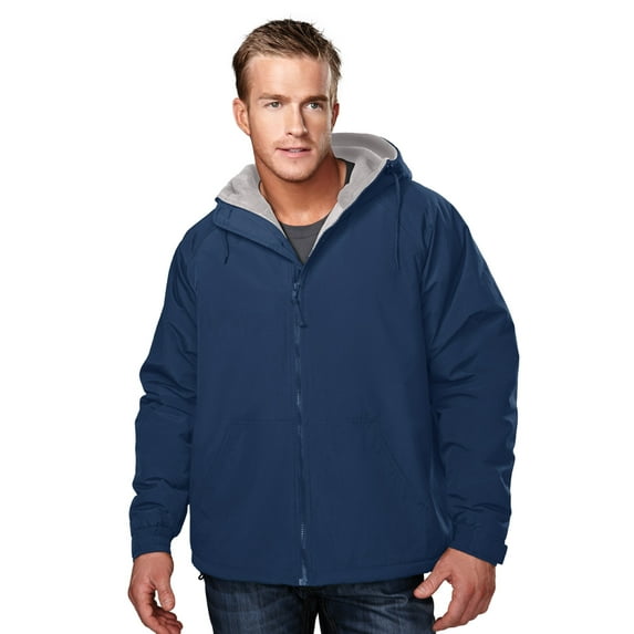 Tri-Mountain Conqueror 8480 Hooded Jacket, 5X-Large, Navy/Gray