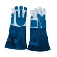 thumbnail image 1 of Guantes para manipulación de animales, mitones resistentes a mordeduras y resistentes al calor para gatos. Blanco azul profundo, 1 of 9