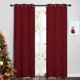 thumbnail image 1 of Cortinas NICETOWN Navideñas Burdeos Opacas 86x213cm - 2 Paneles, 1 of 8