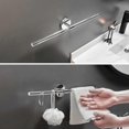 thumbnail image 3 of 16" Towel Rack, Clear Acrylic Towel Bar with Stainless Steel Base, Lucite Towel Rack for Bathroom Wall (Silver), Toilet Towel Rack Toilet Towel Rack W, 3 of 5