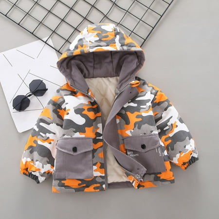 

WZHKSN Sweater For Child Toddler Kids Children Infant Baby Boys Girls Long Sleeve Patchwork Camouflage Warm Jacket Outer Outfits Clothes Coat