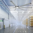thumbnail image 3 of Parrot Uncle Industrial 84" Silver Large Ceiling Fan with LED Lights and Remote Control, 3 of 16