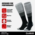 thumbnail image 6 of GoWith Bamboo Orange Knee High Compression Socks For Women and Men | 1 Pair | Model: 3590, 6 of 12