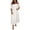 White, variant on Women's U Neck One Collar Two Wear Casual Solid Color Hollow Embroidery Full Dress Summer Casual Long Dresses