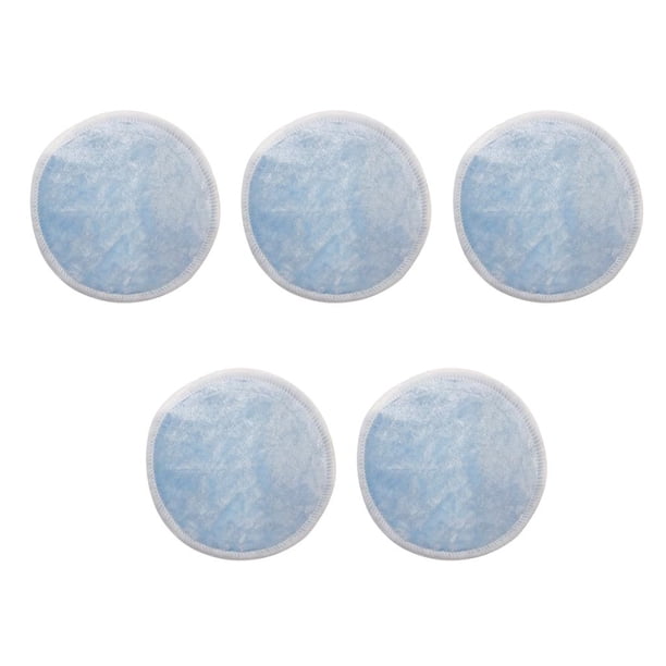 Paquetes de 5 Paquetes Naturales - Almohadils Desmaquilntes de Fibra de Bambú para - Almohadils Faciales - Azul Yinane Almohadillas desmaquillantes reutilizables