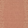 thumbnail image 6 of SAFAVIEH Courtyard Chole Floral Bordered Indoor/Outdoor Runner Rug, 2'7" x 8'2", Terracotta/Beige, 6 of 7