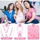 thumbnail image 2 of 36 piezas de collar de chupetes de baby shower de acrílico, chupetes de bebé, s de fiesta, chupetes, collar para niñas y niños, deción de fiesta, mesa (estilo niña, blanco, rosa), 2 of 5