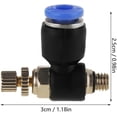 thumbnail image 2 of OD 4mm Tube SL4-M5 Pneumatic Air flow Regulator Throttle Valve Speed Control Valve Tube Water Hose Fittings Quick Connector(20Pcs), 2 of 7