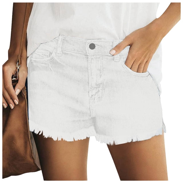 MKLEKYY Pantalones Cortos Vaqueros Retro Amarillos De Barro Para Mujer Con Cintura Alta, Pierna Recta, Pierna Ancha Y Largo Hasta El Suelo.