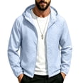 thumbnail image 5 of Danhjin Men's Sun Protection Jackets Hooded Long Sleeve Outerwear Fishing Hiking Lightweight Full Zipper Jackets, 5 of 8