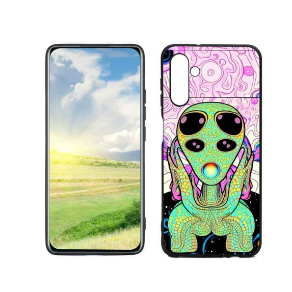 Compatible with Samsung Galaxy A13 5G Phone Case, Psychedelic-Trippy-Alien-Art-Visuals-Colours27 Case Men Women, Flexible Silicone Shockproof Case for Samsung Galaxy A13 5G