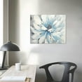 thumbnail image 3 of COMIO  Abstract Flower Canvas Wall Art: Elegant White Modern Floral Painting Contemporary Blue Silver Peony Picture Gray Nature Botanical Prints Gallery Artwork for Bedroom, 3 of 4
