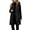 Black, variant on Lightweight Long Quilted Winter Vest for Women Warm Hooded Sleeveless Puffer Jacket Windproof Outerwear Waistcoat Coat with Pockets Orange