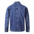 thumbnail image 3 of Men's Winter Fashion Denim Jacket with Pocket Lapel Casual Style Comfortable Fit Outerwear for Cool Weather Men's Oversized Tee Summer Tops Streetwear, 3 of 3
