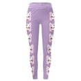 thumbnail image 4 of MIASHUI Easter Day Printed High Waist Tights for Women Lifting Workout Yoga Pants Stretchy Soft Comfortable Leggings Purple,S, 4 of 4