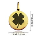 thumbnail image 2 of Stainless Steel Four Leaf Clover Good Luck Charm Round Medallion Pendant Necklace, 2 of 3