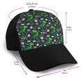 thumbnail image 2 of Naloa Dinosaur and Bone Adult adjustable Print Baseball Hat, Patchwork curved brim baseball capfor Men and Women, One Size, 2 of 5