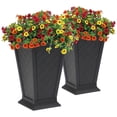 thumbnail image 6 of FCMP Outdoor Modemmo Self-Watering Planter, Argyle Pattern, Black, Set of 2, 6 of 10