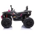 thumbnail image 5 of 24V 4WD Kids Ride on Electric ATV with 2 Seater,4-Wheeler Quad Car Toy w/ 2*200W Motor 7AH Battery Powered,4.9Mph Max Speed,LED Lights Spring Suspension for Boys & Girls,Rose Pink, 5 of 10