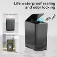 thumbnail image 6 of IRINNA 2Pack Bathroom Small Trash Can with Lid, 2.6 Gallon Touchless Automatic Garbage Can Slim Waterproof Motion Sensor Smart Trash Bin for Bedroom, Office, Kitchen, Living Room (Black), 6 of 7