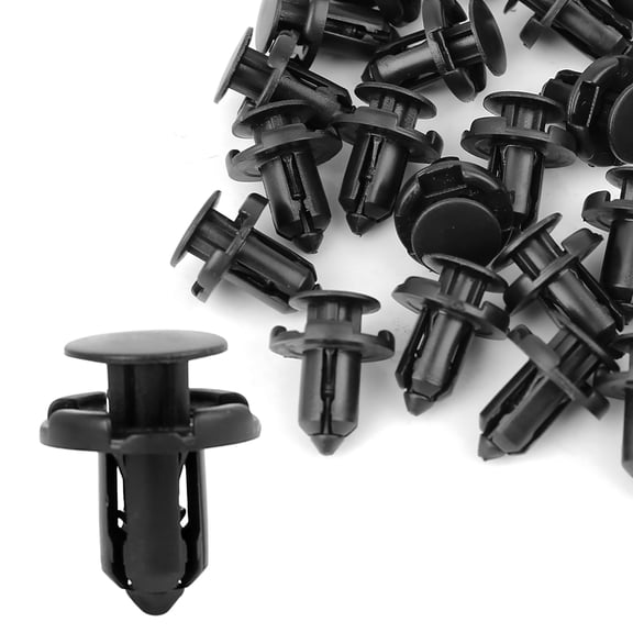 Unique Bargains 30Pcs 9mm Nylon Rivet Fastener Fender Retainer Push Clips Hole for Car