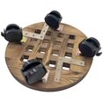 thumbnail image 2 of Soporte para macetas de madera con ruedas, portátil, duradero y carbonizado, resistente a la corrosión, 2 of 5