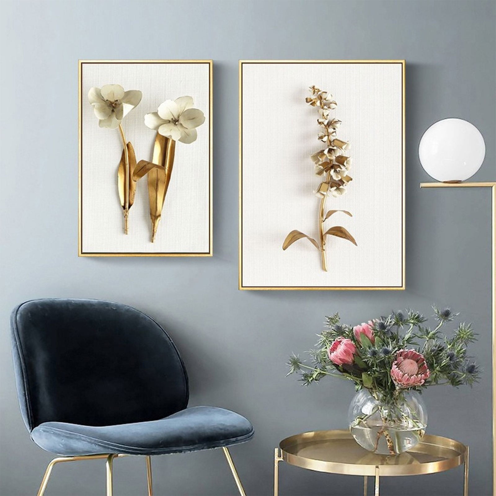 On Sale! Ongmies Wall Hangs Clearance ,3 Piece Set Modern Wall Art Flower Print Large Canvas Painting Picture Abstract(No Frame） D