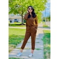 thumbnail image 3 of Conjunto de Jogger PRETTYGARDEN 2 Piezas Manga Larga Color Marrón Claro XXL, 3 of 5