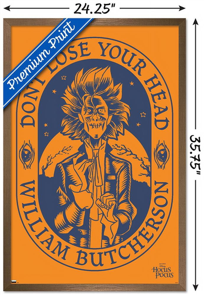 Disney Hocus Pocus - William Butcherson Wall Poster, 22.375" x 34", Framed