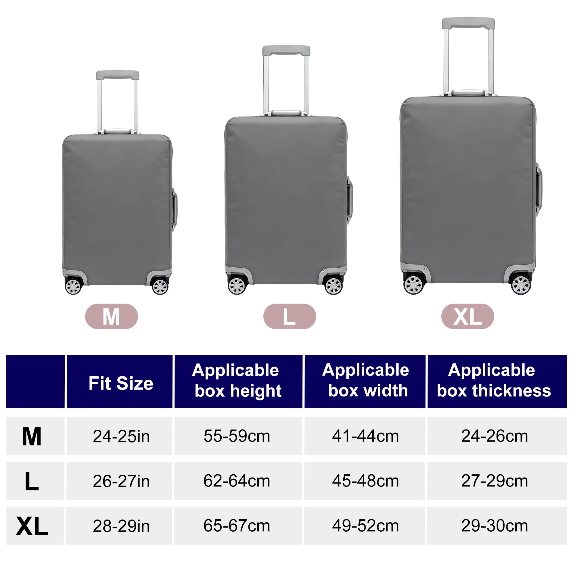 Unique Bargains High Elasticity Luggage Cover for Suitcases Bags Gray Mid