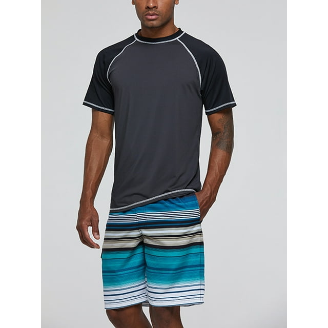 Mostdary Men Swimwear Sun Protection Beach Shirt UPF50+ Loose Swim Tops ...