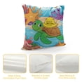 thumbnail image 4 of Creowell Summer Welcome Throw Pillow Covers  Farmhouse Beach House Decorative Lumbar Pillowcases Sea Turtle Cushion Covers for Front Porch Decor Housewarming Gifts White, 4 of 5