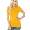 thumbnail image 4 of GT3008 Zenana Outfitters Short Sleeve T Shirt Basic Plain Solid Top Crew Neck Cotton/Spandex, 4 of 4