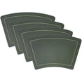 thumbnail image 1 of 4 Pcs Wedge Placemats For Round Table ,waterproof Pu Leather Mats For Stain Resistant Xmas Placemats, 1 of 5