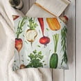 thumbnail image 3 of Vegetable Storage Toy Bag Chair, Food Art Pattern Cucumbers Carrots Garlic and Turnips Eating Greens Veggie Love, Stuffed Animal Organizer Washable Bag, Small Size, Multicolor, 3 of 5