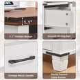 thumbnail image 6 of Leyaoyao 2 Drawers Nightstand Set of 2, Farmhouse Bedside Table with Charging Station, Mid Century End Table for Living Room, Bedroom, White, 6 of 8