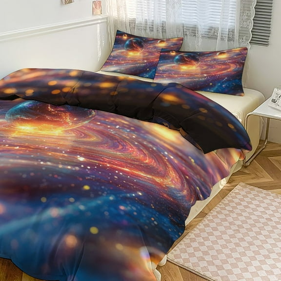 Duvet Cover Queen Size Starlit Sky 3 Pcs Duvet Cover Set Bedding Sets Queen Soft Breathable