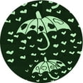 thumbnail image 1 of Ahgly Company Indoor Round Patterned Green Pepper Green Area Rugs, 5' Round, 1 of 6