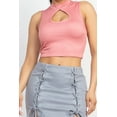 thumbnail image 3 of Mock Keyhole-front Crop Top, 3 of 5