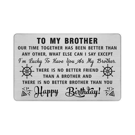 DEGASKEN Brother Birthday Card, Credit Card Size, Ideal Birthday Gifts for Boys and Men
