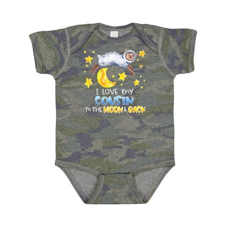 

Inktastic I Love My Cousin to the Moon and Back Cute Sheep Gift Baby Boy or Baby Girl Bodysuit