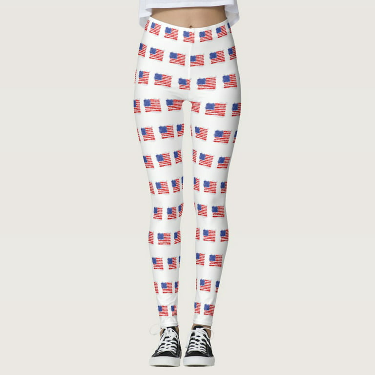 YUHAOTIN Yogalicious Lux Leggings Independence Day for American
