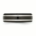 thumbnail image 3 of Titanium Black IP-plated Grooved 7mm Band Size 12, 3 of 6