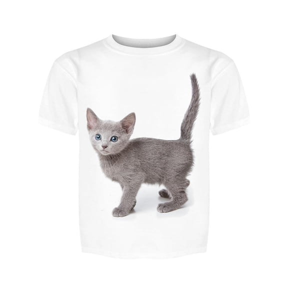 Russian Blue Cat W/goosebumps Tee Boy's -Image by Shutterstock