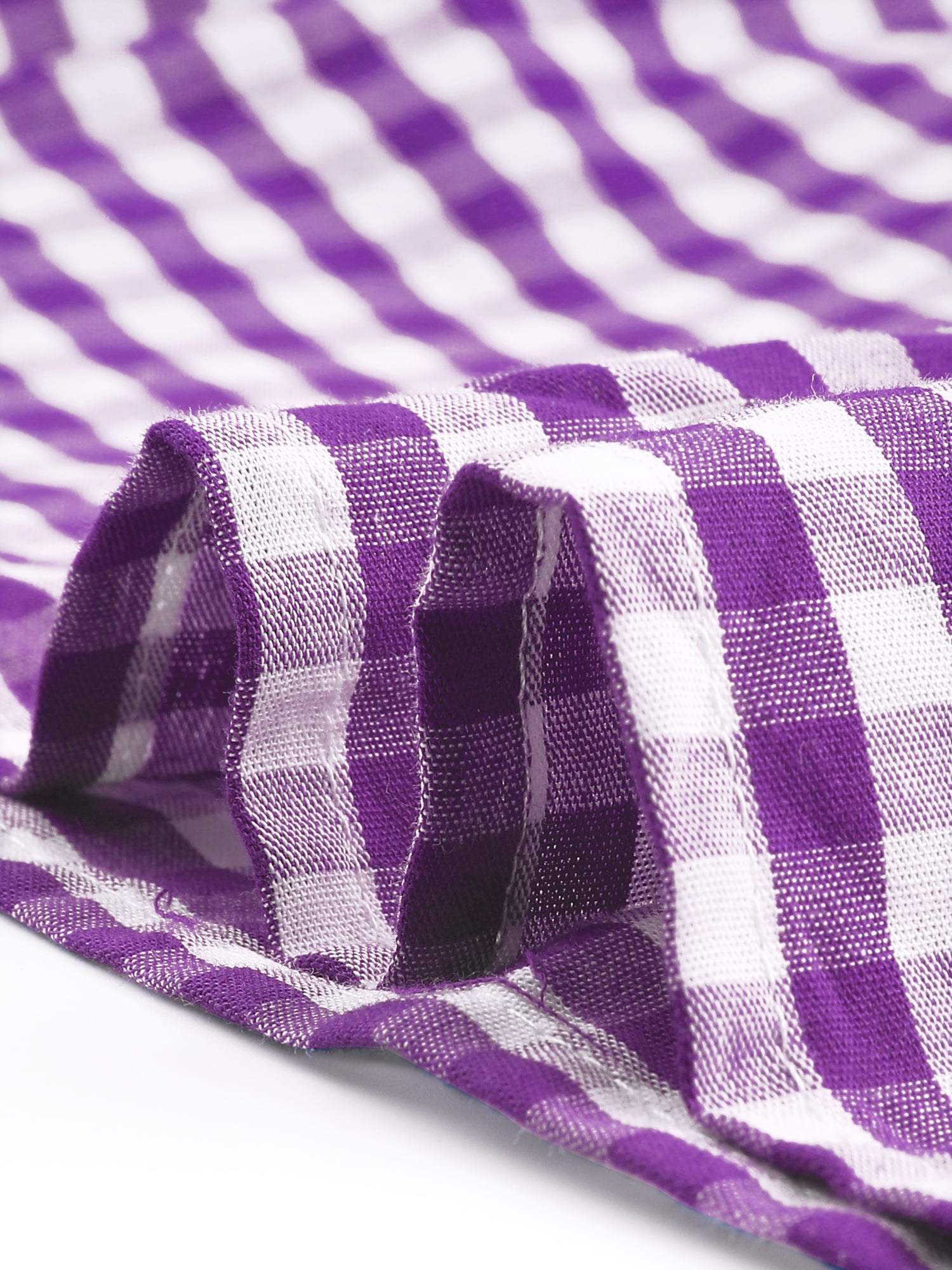 DARING DIVA Women's Plus Size Plaid Round Neck Short Sleeve Midi Dress 4X Purple